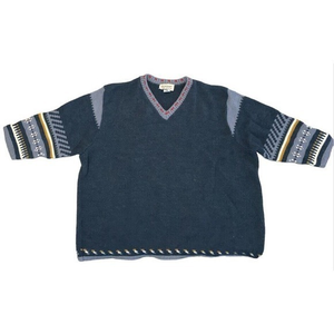 Vintage Main Street Blues Acrylic Sweater Sz 2X XXL 80’s 90’s Coastal‎ Grandma